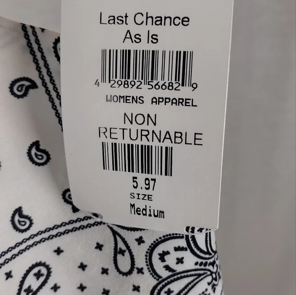 Elodie Mini Dress Halter In White Bandana Medium NWT - Picture 7 of 10